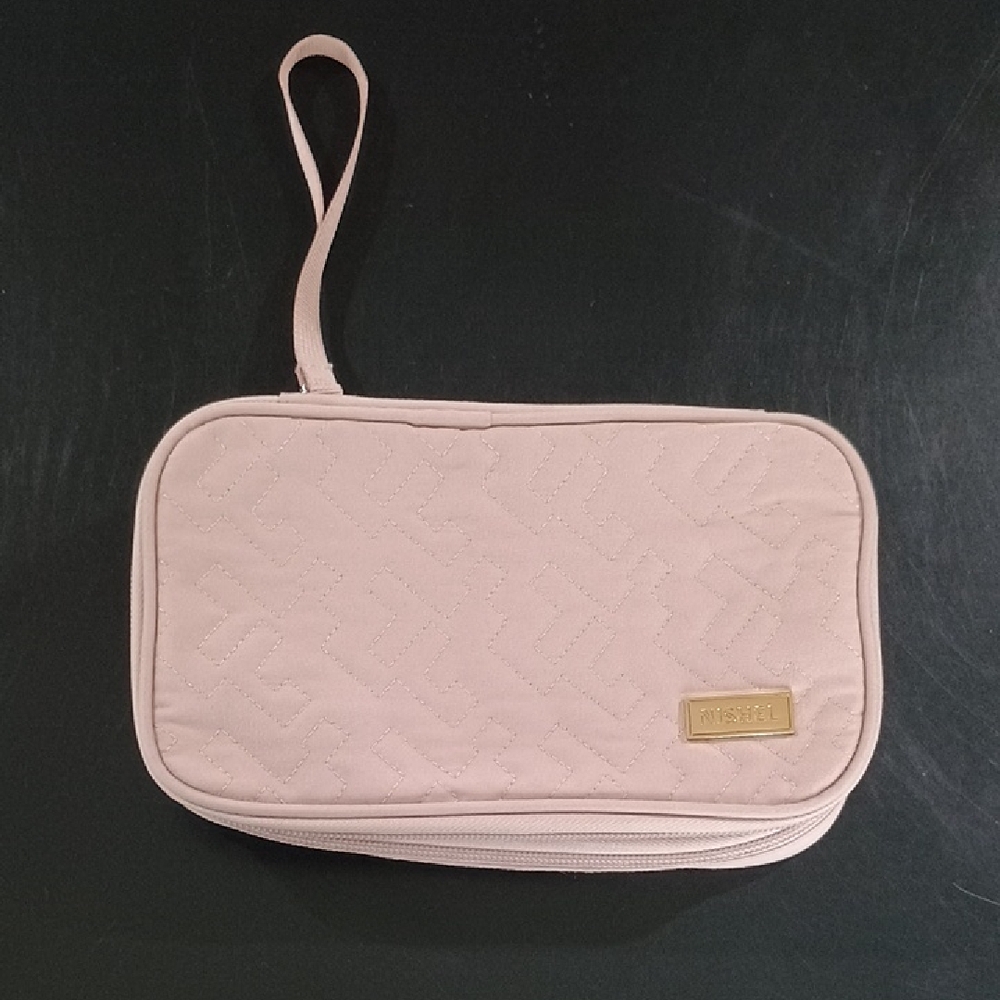 Pink Quilted Wristlet Clutch